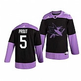 Sharks 5 Dalton Prout Black Purple Hockey Fights Cancer Adidas Jersey Dzhi,baseball caps,new era cap wholesale,wholesale hats
